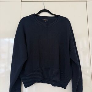 Quince Organic Cotton Women's Navy Sweater